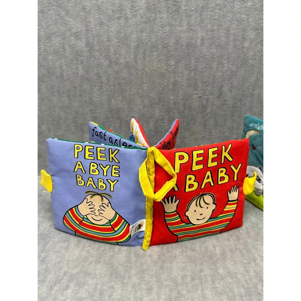 Jellycat and Douglas Baby Cloth Book Bundle Peek A Baby Panda Interactive